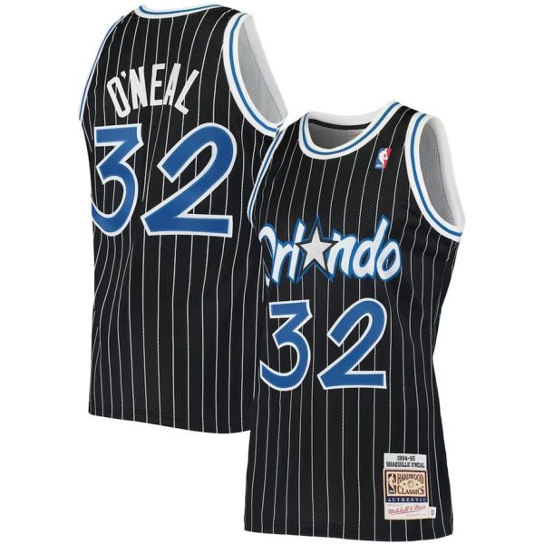 Herren Mitchell & Ness Shaquille O’Neal Schwarz Orlando Magic Trikot 1994 Hardwood Classics Authentic