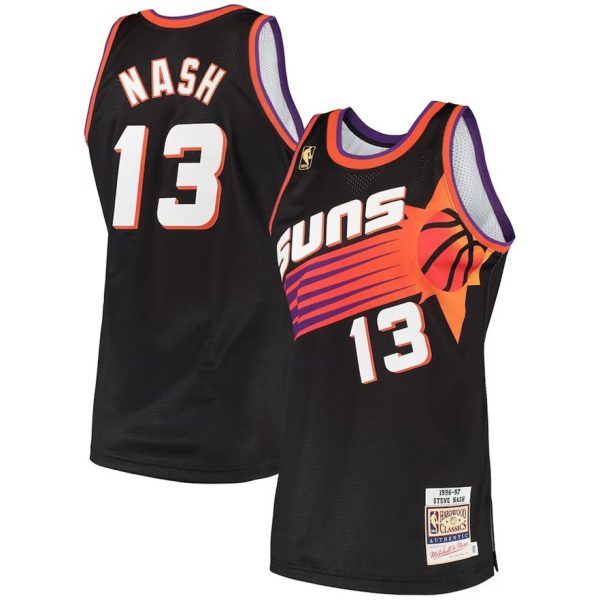 Herren Mitchell & Ness Steve Nash Schwarz Phoenix Suns Trikot 1996 Hardwood Classics Authentic