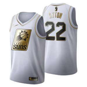 Herren Phoenix Suns Trikot #22 Deandre Ayton Golden Edition Weiß Fashion
