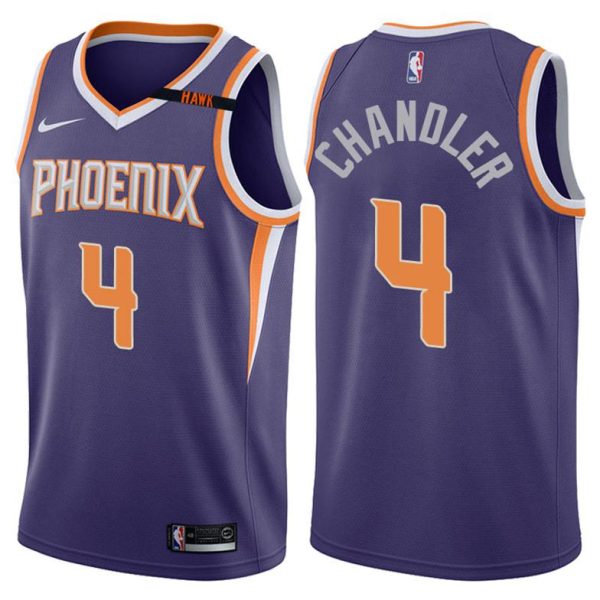 Herren Phoenix Suns Trikot #4 Tyson Chandler Hawkins Honor Patch Icon Lila Swingman