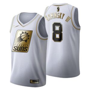 Herren Phoenix Suns Trikot #8 Frank Kaminsky III Golden Edition Weiß Fashion
