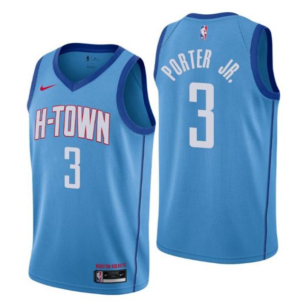 Houston Rockets Trikot #3 Kevin Porter Jr. Swingman Blau City Edition 2021