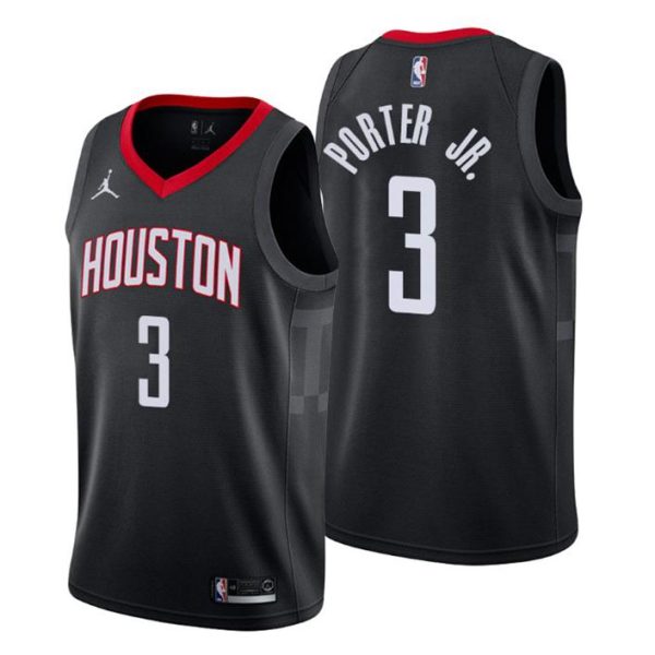 Houston Rockets Trikot #3 Kevin Porter Jr. Swingman Schwarz Statement Edition 2021