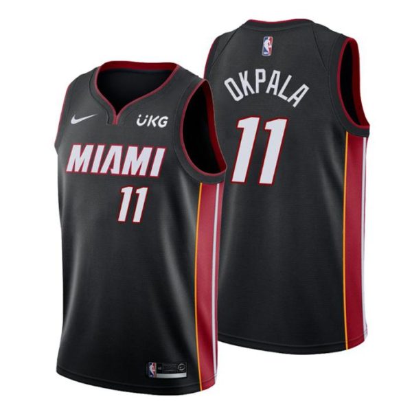 Icon Edition #11 KZ Okpala Swingman Schwarz Miami Heat Trikot