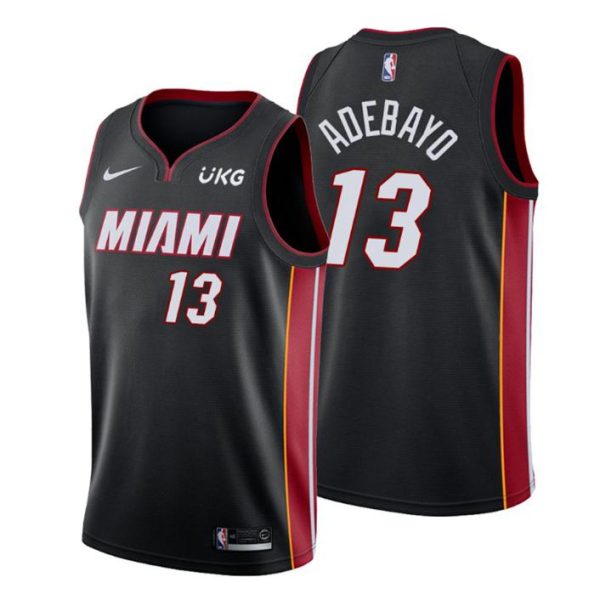 Icon Edition #13 Bam Adebayo Swingman Schwarz Miami Heat Trikot