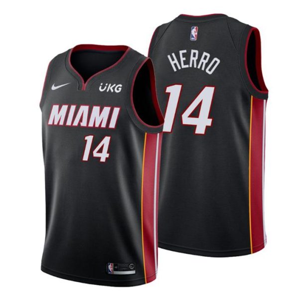 Icon Edition #14 Tyler Herro Swingman Schwarz Miami Heat Trikot