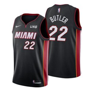 Icon Edition #22 Jimmy Butler Swingman Schwarz Miami Heat Trikot