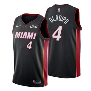 Icon Edition #4 Victor Oladipo Swingman Schwarz Miami Heat Trikot