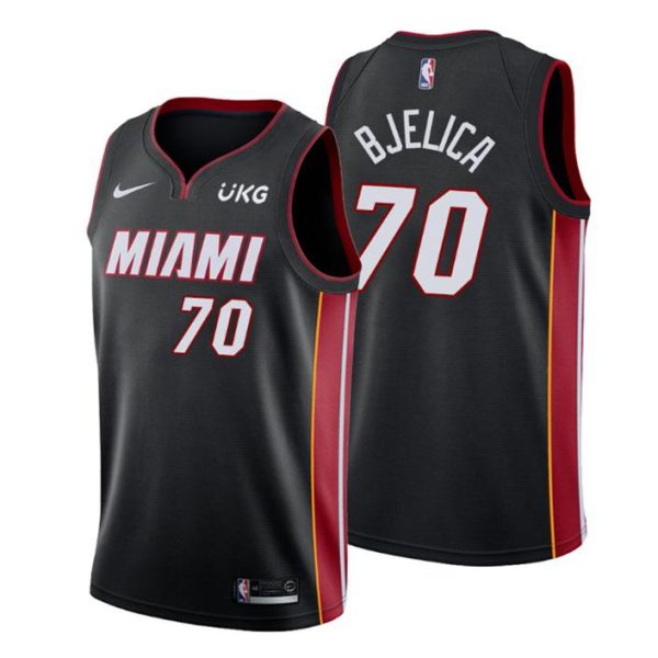 Icon Edition #70 Nemanja Bjelica Swingman Schwarz Miami Heat Trikot