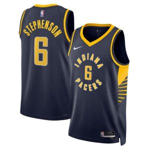 Indiana Pacers Trikot Nike Icon Edition 2022-23 Swingman Navy Version Lance Stephenson 6 Herren