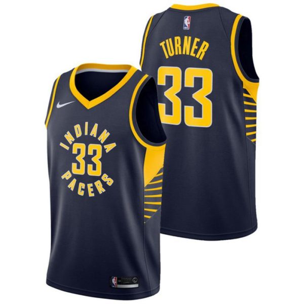 Indiana Pacers Trikot Nike Icon Edition 2022-23 Swingman Navy Version Myles Turner 33 Herren