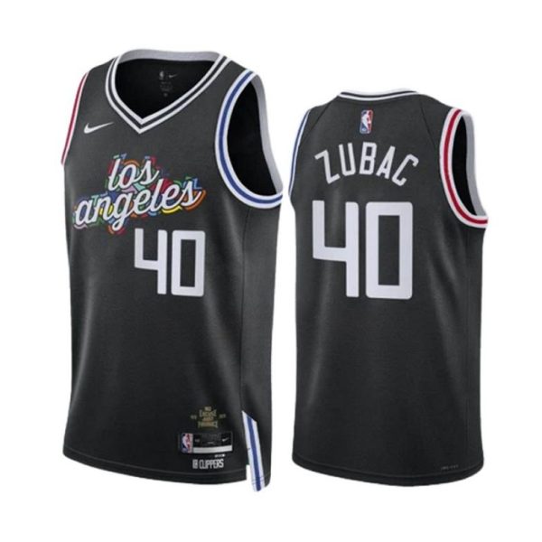 Ivica Zubac 40 Los Angeles Clippers Trikot Nike Schwarz Version City Edition 2022-23 Swingman Herren