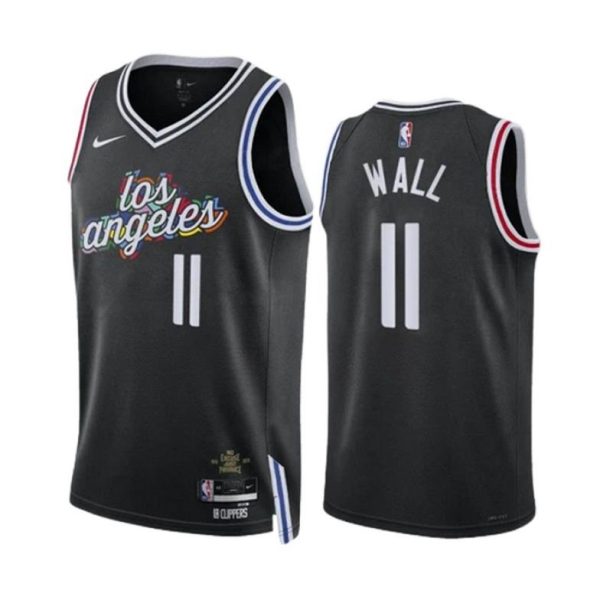 John Wall 11 Los Angeles Clippers Trikot Nike Schwarz Version City Edition 2022-23 Swingman Herren