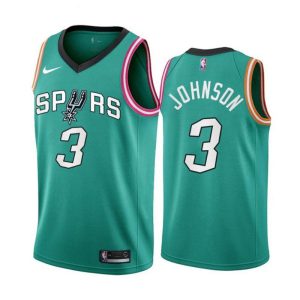 Keldon Johnson 3 San Antonio Spurs Trikot Nike Teal Version City Edition 2022-23 Swingman Herren