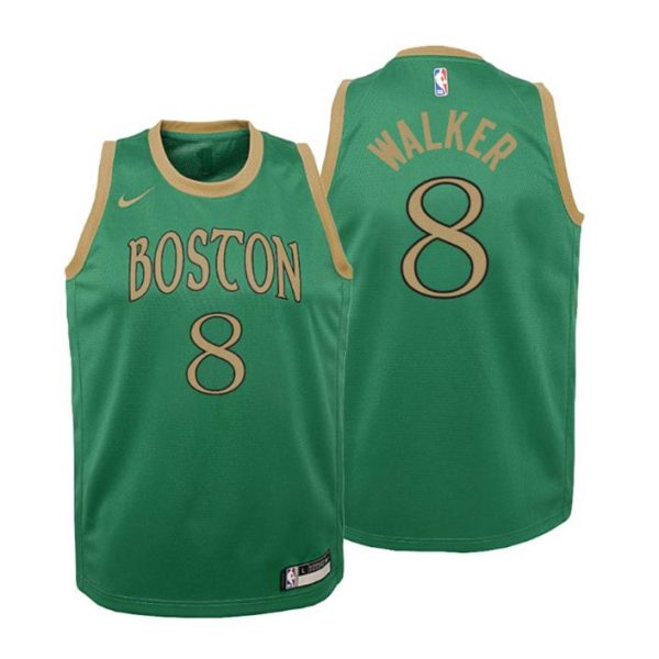 Kinder 2019-20 Boston Celtics Trikot #8 Kemba Walker City Grün Swingman