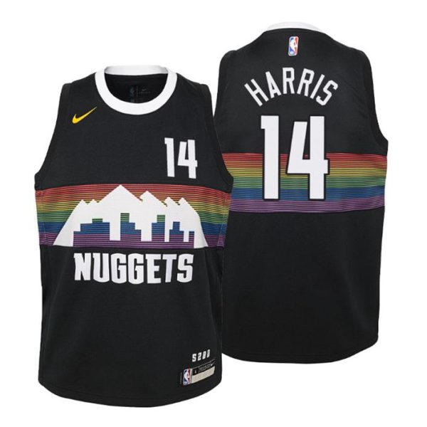 Kinder 2019-20 Denver Nuggets Trikot #14 Gary Harris City Schwarz Swingman