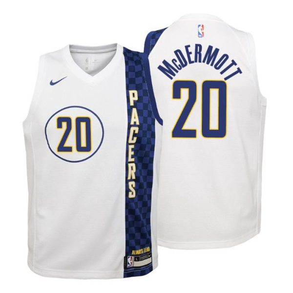 Kinder 2019-20 Indiana Pacers Trikot #20 Doug McDermott City Weiß Swingman