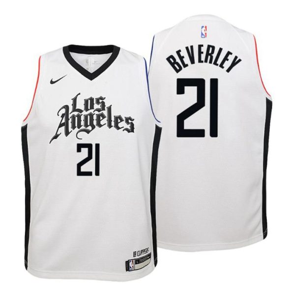 Kinder 2019-20 Los Angeles Clippers Trikot #21 Patrick Beverley City Weiß Swingman