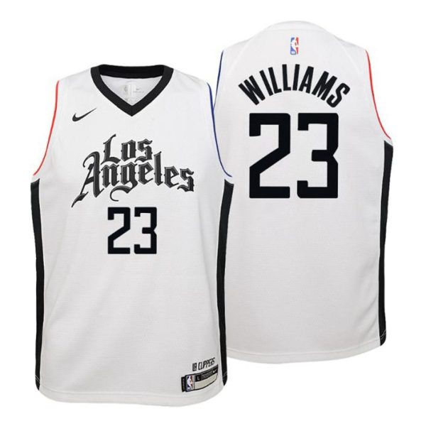 Kinder 2019-20 Los Angeles Clippers Trikot #23 Lou Williams City Weiß Swingman