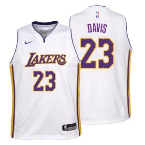 Kinder 2019-20 Los Angeles Lakers Trikot #23 Anthony Davis Association Weiß Swingman