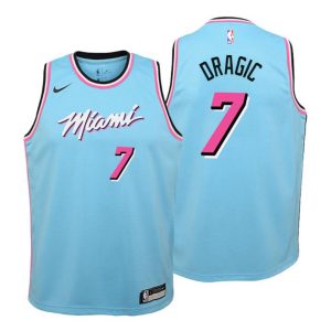 Kinder 2019-20 Miami Heat Trikot #7 Goran Dragic City Blau Swingman