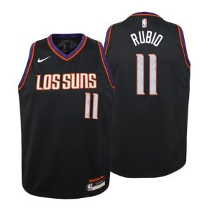 Kinder 2019-20 Phoenix Suns Trikot #11 Ricky Rubio City Schwarz Swingman