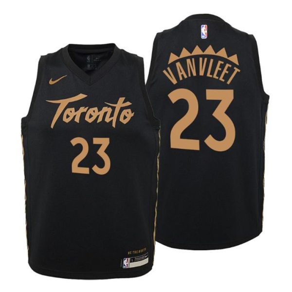 Kinder 2019-20 Toronto Raptors Trikot #23 Fred VanVleet City Schwarz Swingman