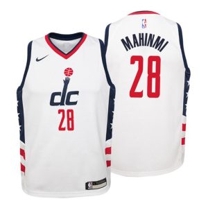 Kinder 2019-20 Washington Wizards Trikot #28 Ian Mahinmi City Weiß Swingman