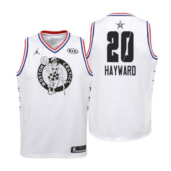 Kinder 2019 NBA All-Star Trikot Game Boston Celtics Trikot #20 Gordon Hayward Weiß Swingman