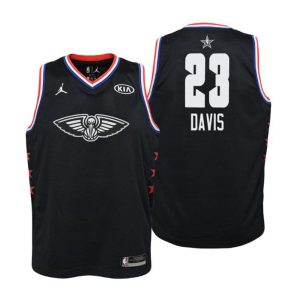 Kinder 2019 NBA All-Star Trikot Game New Orleans Pelicans Trikot #23 Anthony Davis Schwarz Swingman