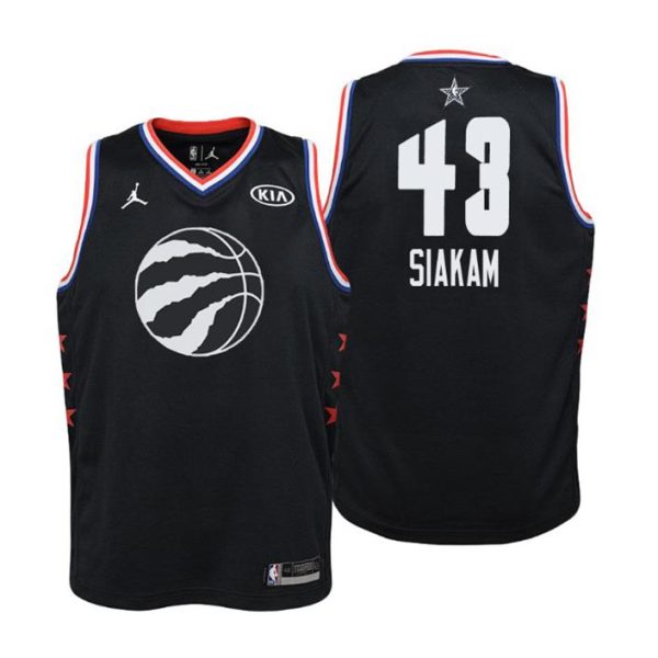 Kinder 2019 NBA All-Star Trikot Game Toronto Raptors Trikot #43 Pascal Siakam Schwarz Swingman