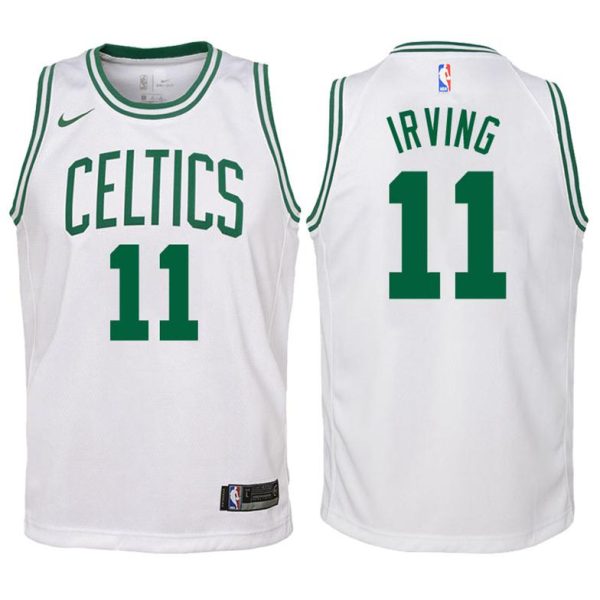 Kinder Boston Celtics Trikot #11 Kyrie Irving Weiß Swingman -Association Edition