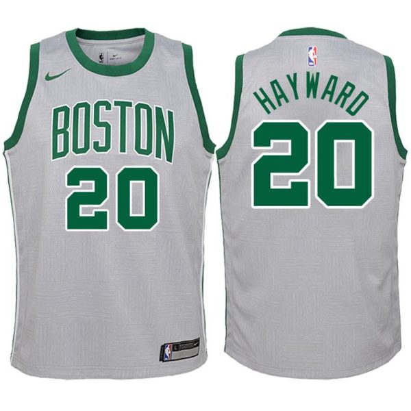 Kinder Boston Celtics Trikot #20 Gordon Hayward Grau Swingman – City Edition