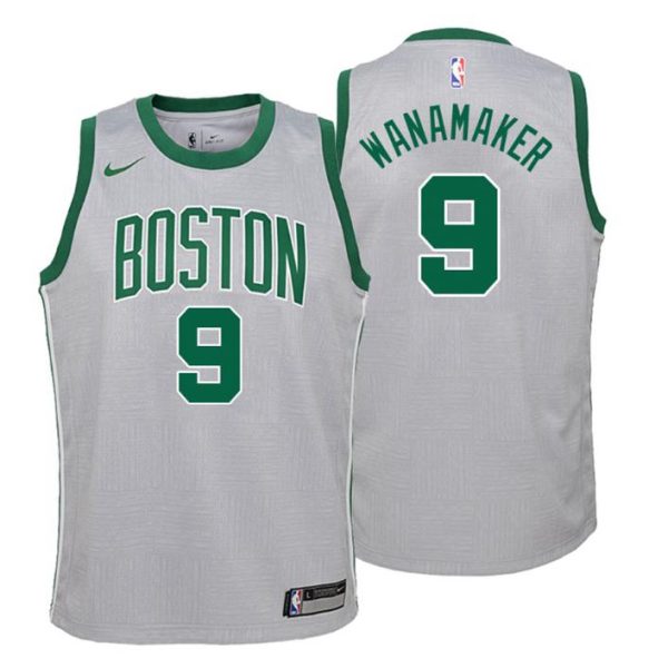 Kinder Boston Celtics Trikot #9 Brad Wanamaker City Edition Grau Swingman