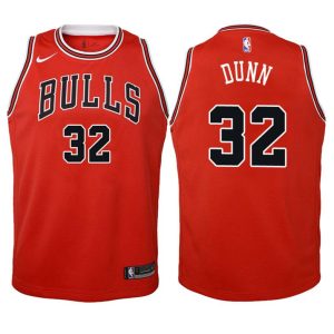 Kinder Chicago Bulls Trikot #32 Kris Dunn Rot Swingman – Icon Edition