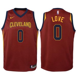Kinder Cleveland Cavaliers Trikot #0 Kevin Love Maroon Swingman -Icon Edition