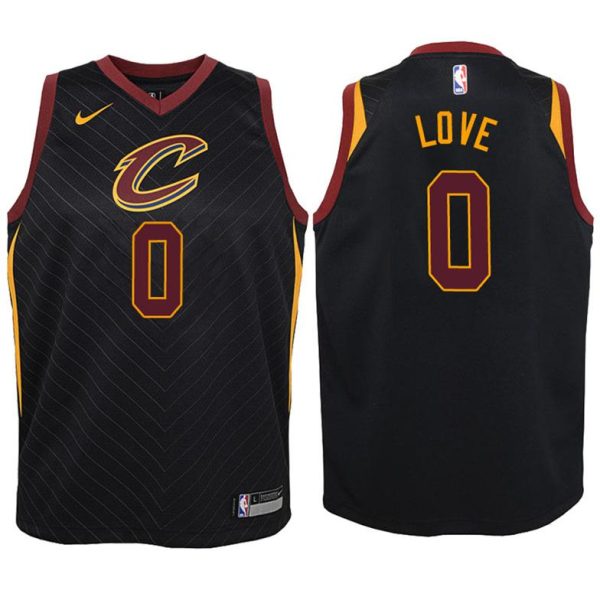 Kinder Cleveland Cavaliers Trikot #0 Kevin Love Schwarz Swingman -Statement Edition