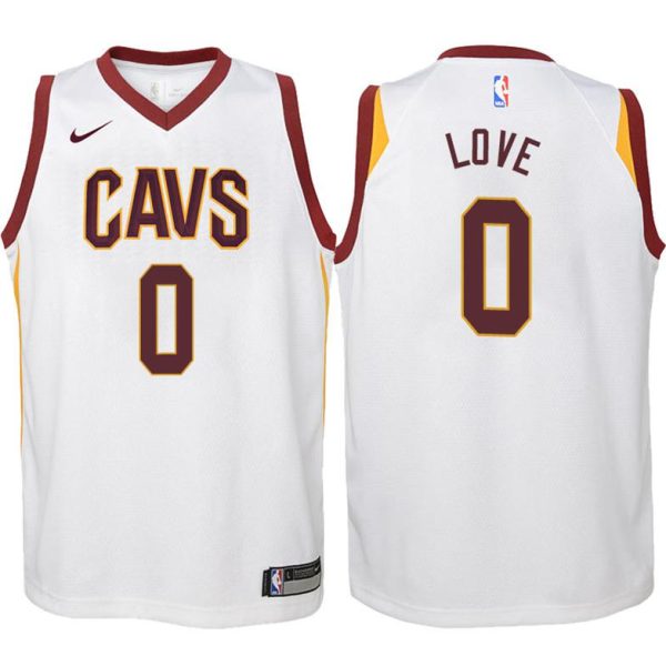 Kinder Cleveland Cavaliers Trikot #0 Kevin Love Weiß Swingman -Association Edition