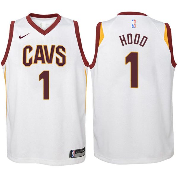 Kinder Cleveland Cavaliers Trikot #1 Rodney Hood Weiß Swingman – Association Edition