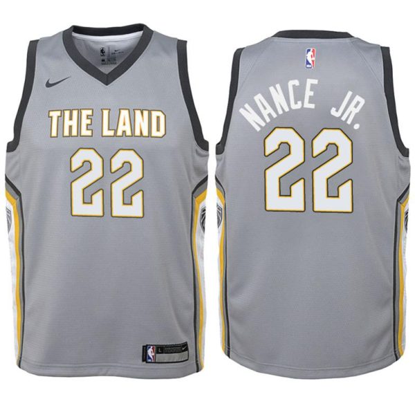 Kinder Cleveland Cavaliers Trikot #22 Larry Nance Jr. Grau Swingman – City Edition Edition