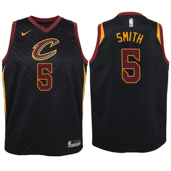 Kinder Cleveland Cavaliers Trikot #5 JR Smith Schwarz Swingman -Statement Edition