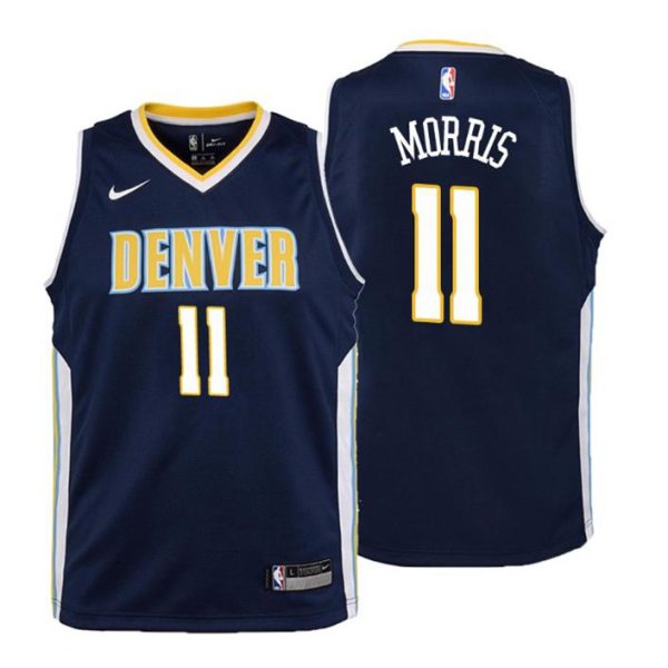 Kinder Denver Nuggets Trikot #11 Monte Morris Icon Edition Navy Swingman