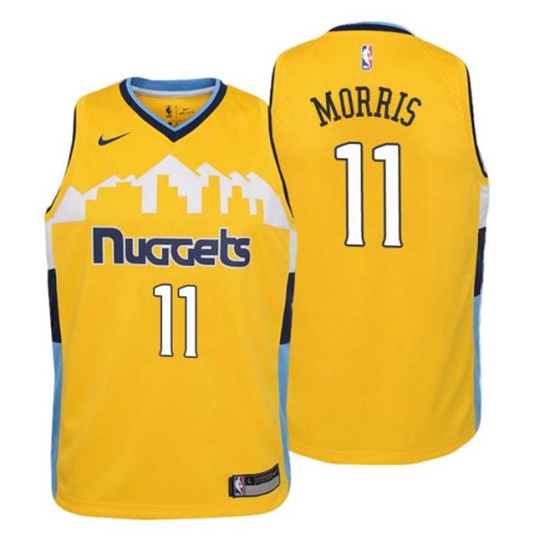 Kinder Denver Nuggets Trikot #11 Monte Morris Statement Gold Swingman