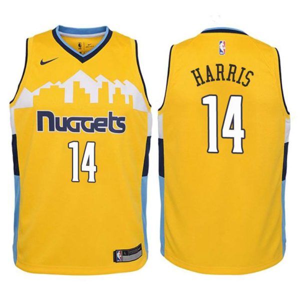 Kinder Denver Nuggets Trikot #14 Gary Harris Gold Swingman – Statement Edition