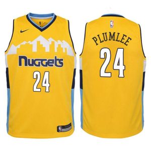 Kinder Denver Nuggets Trikot #24 Mason Plumlee Gold Swingman – Statement Edition