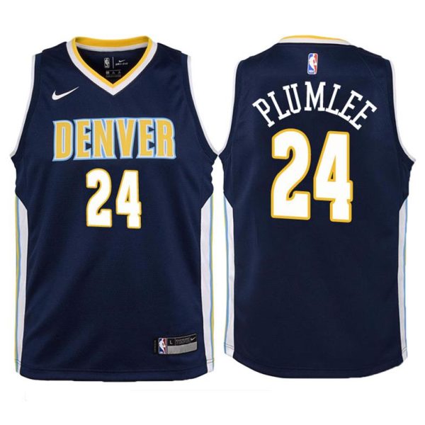 Kinder Denver Nuggets Trikot #24 Mason Plumlee Navy Swingman -Icon Edition