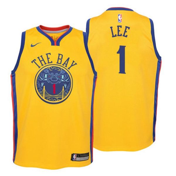 Kinder Golden State Warriors Trikot #1 Damion Lee City Gold Swingman