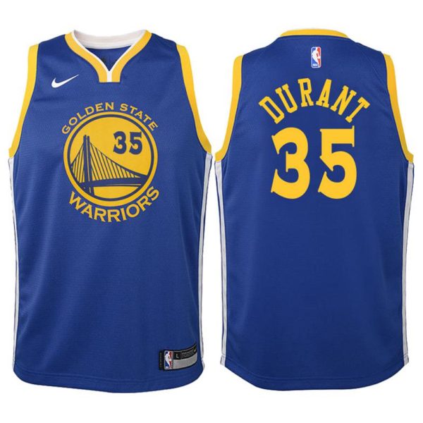 Kinder Golden State Warriors Trikot #35 Kevin Durant Blau Swingman -Icon Edition