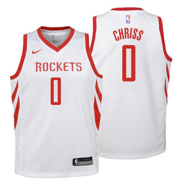 Kinder Houston Rockets Trikot #0 Marquese Chriss Association Weiß Swingman