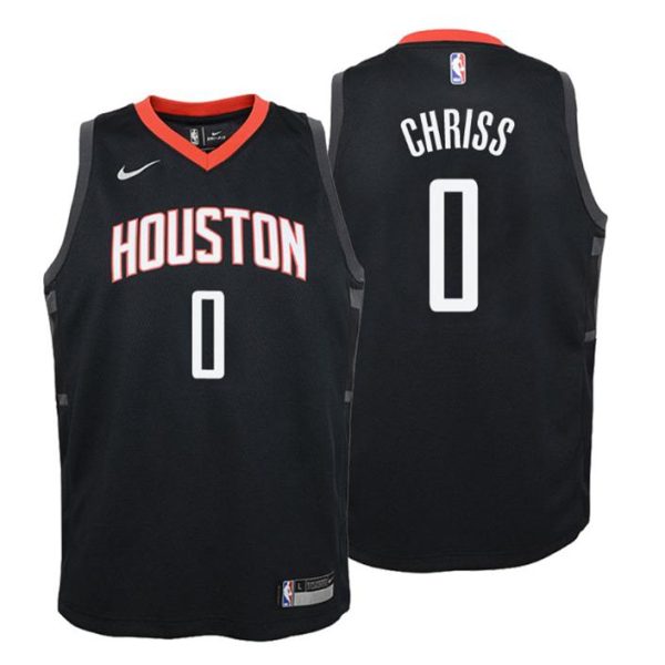 Kinder Houston Rockets Trikot #0 Marquese Chriss Statement Schwarz Swingman